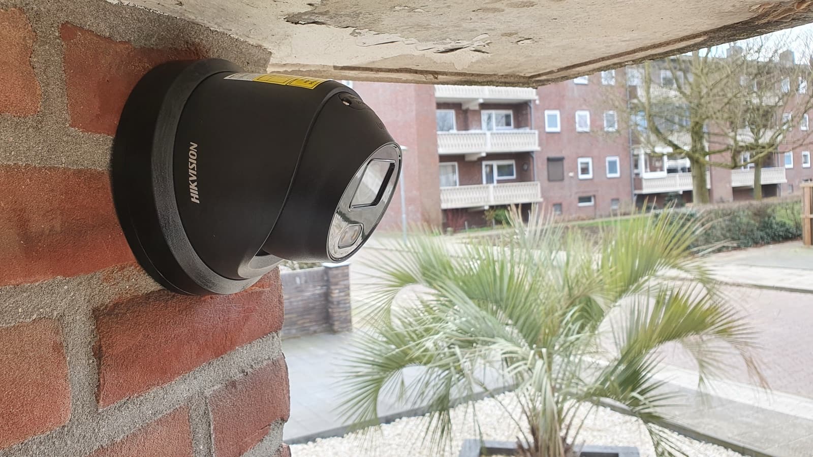 Camerabeveiliging bij een appartementencomplex